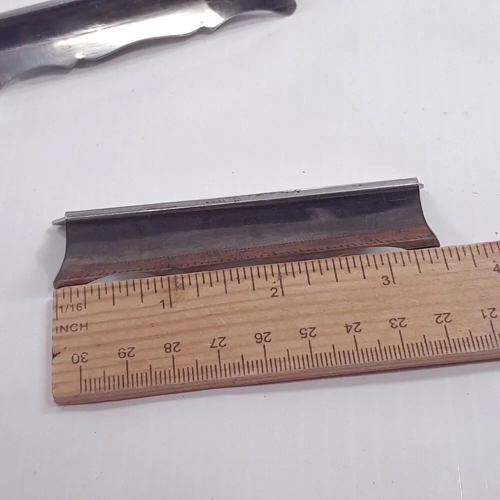 Vintage Inox France knife rests set 8 scalloped porte-couteau stainless steel
